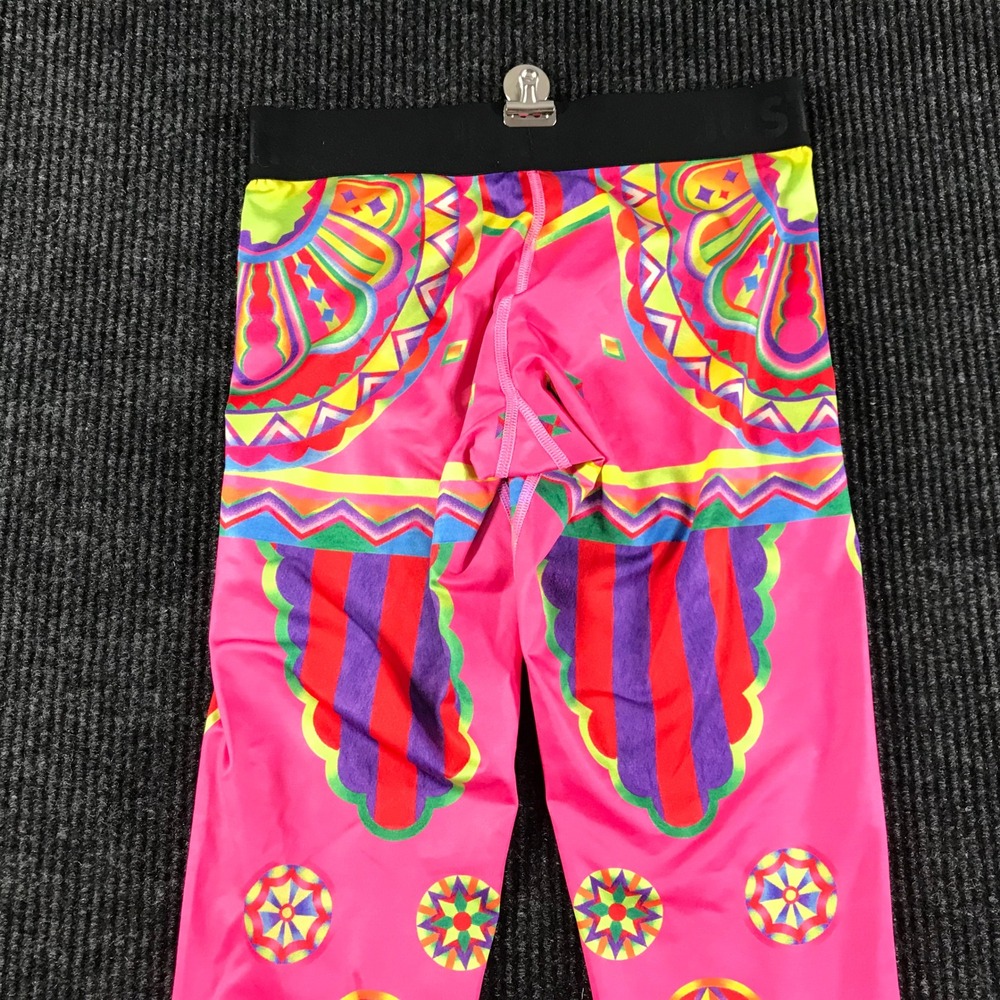 Nike Dri-FIT Womens Small Pink Psychedelic Geometric Print Athletic Leggings - Picture 5 of 9